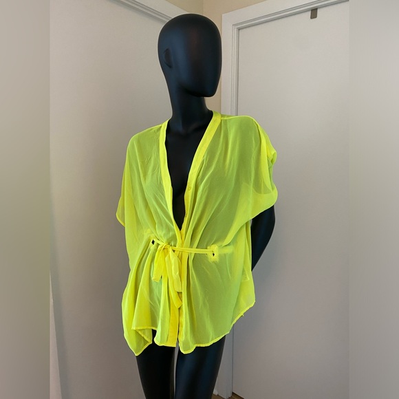 Luminous Yellow Beach Cover-Up - Picture 5 of 5